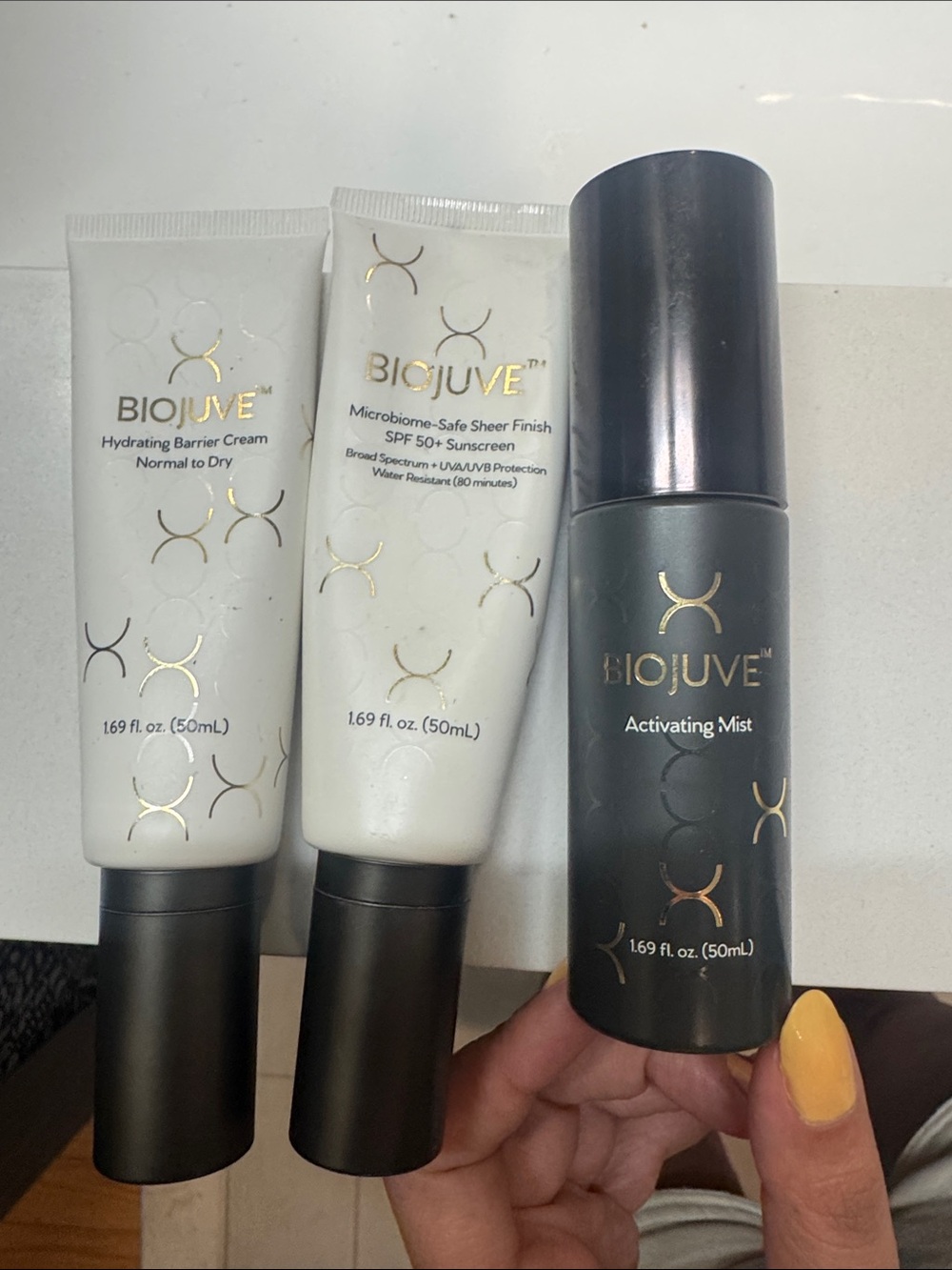 BIOJUVE Skincare Set - Hydrating Barrier Cream, SPF 50+ Finish & Activating Mist